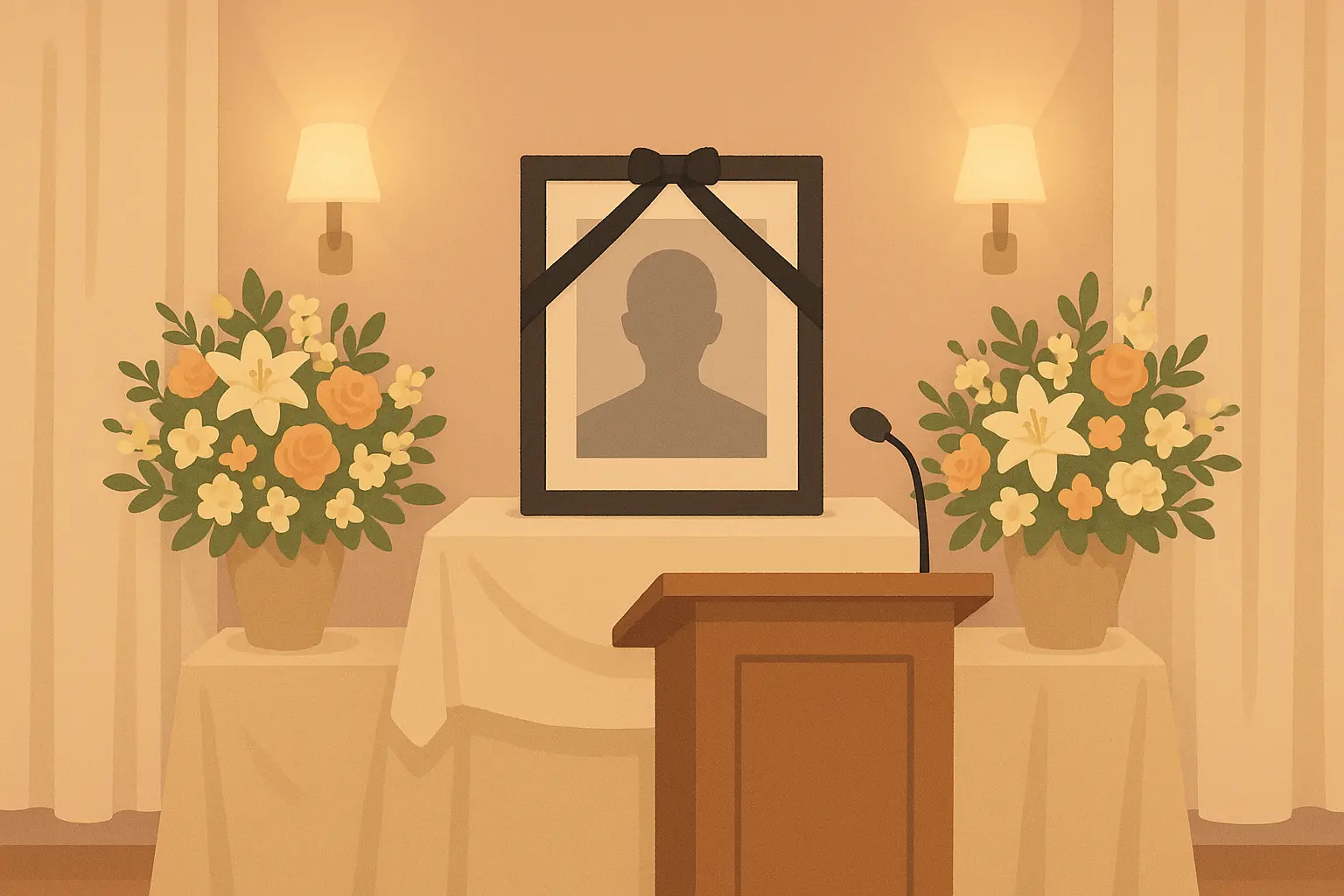 Funny eulogy poems with flowers and laughter