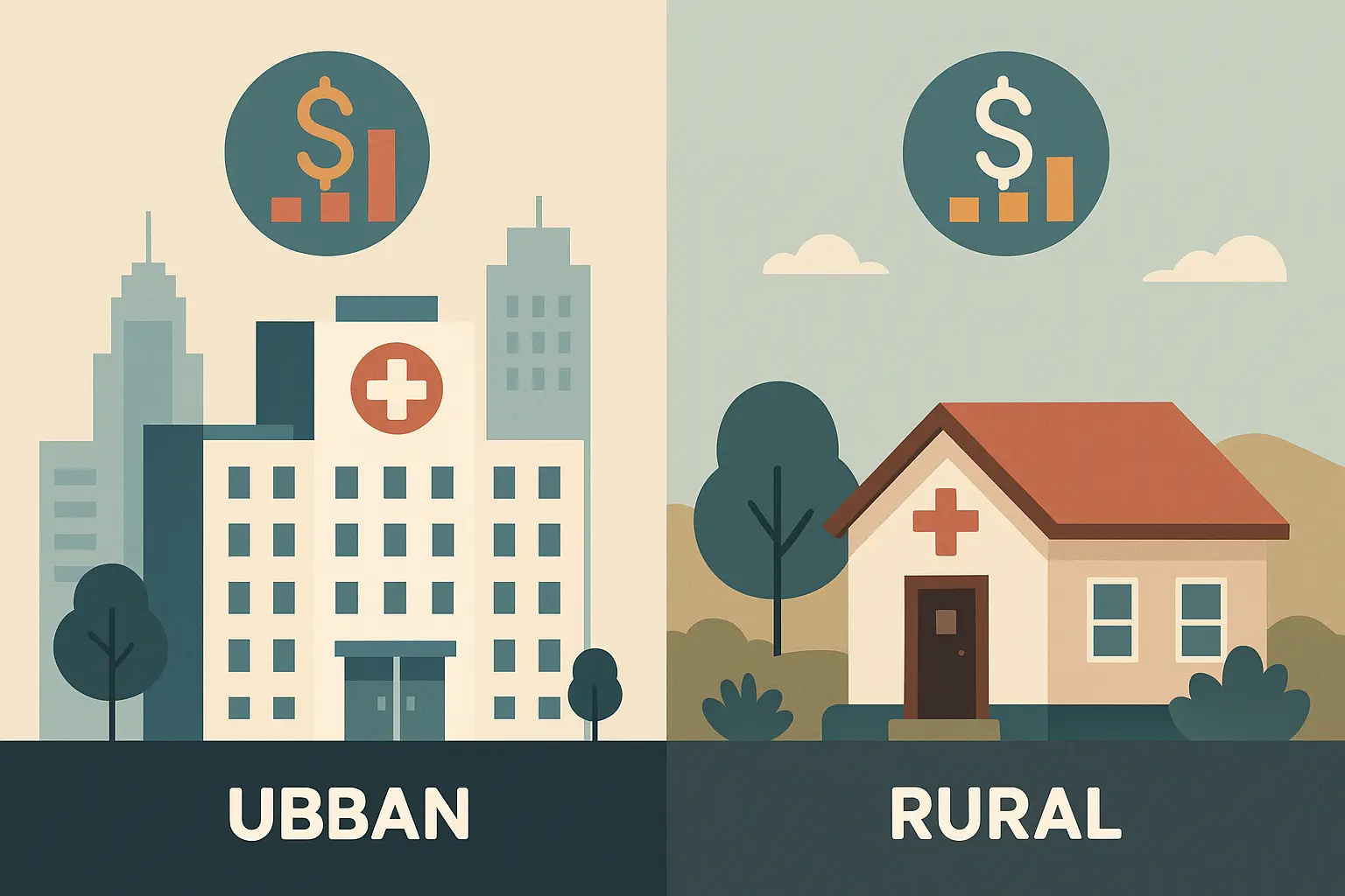 Urban vs rural nursing salary comparison