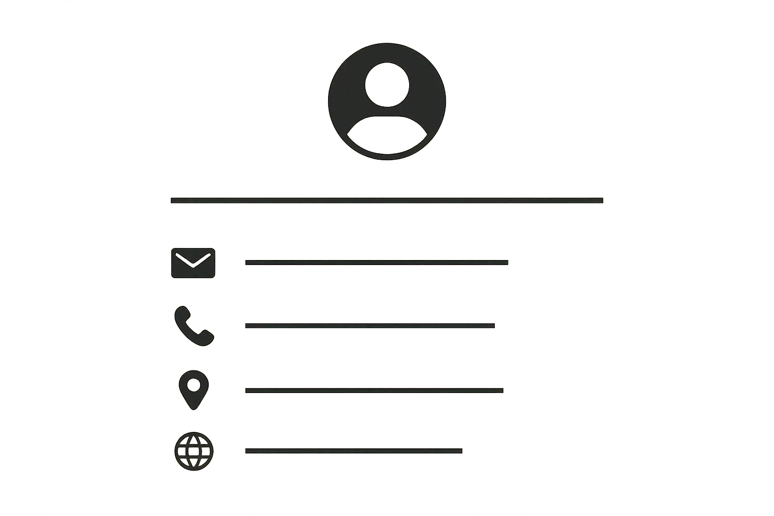 Traditional resume layout structure