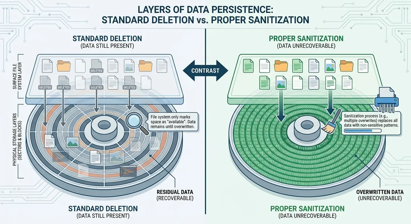 Data sanitization methods effectiveness comparison