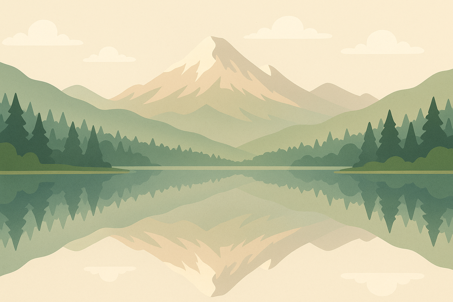 Peaceful nature landscape with universal spiritual quote overlay