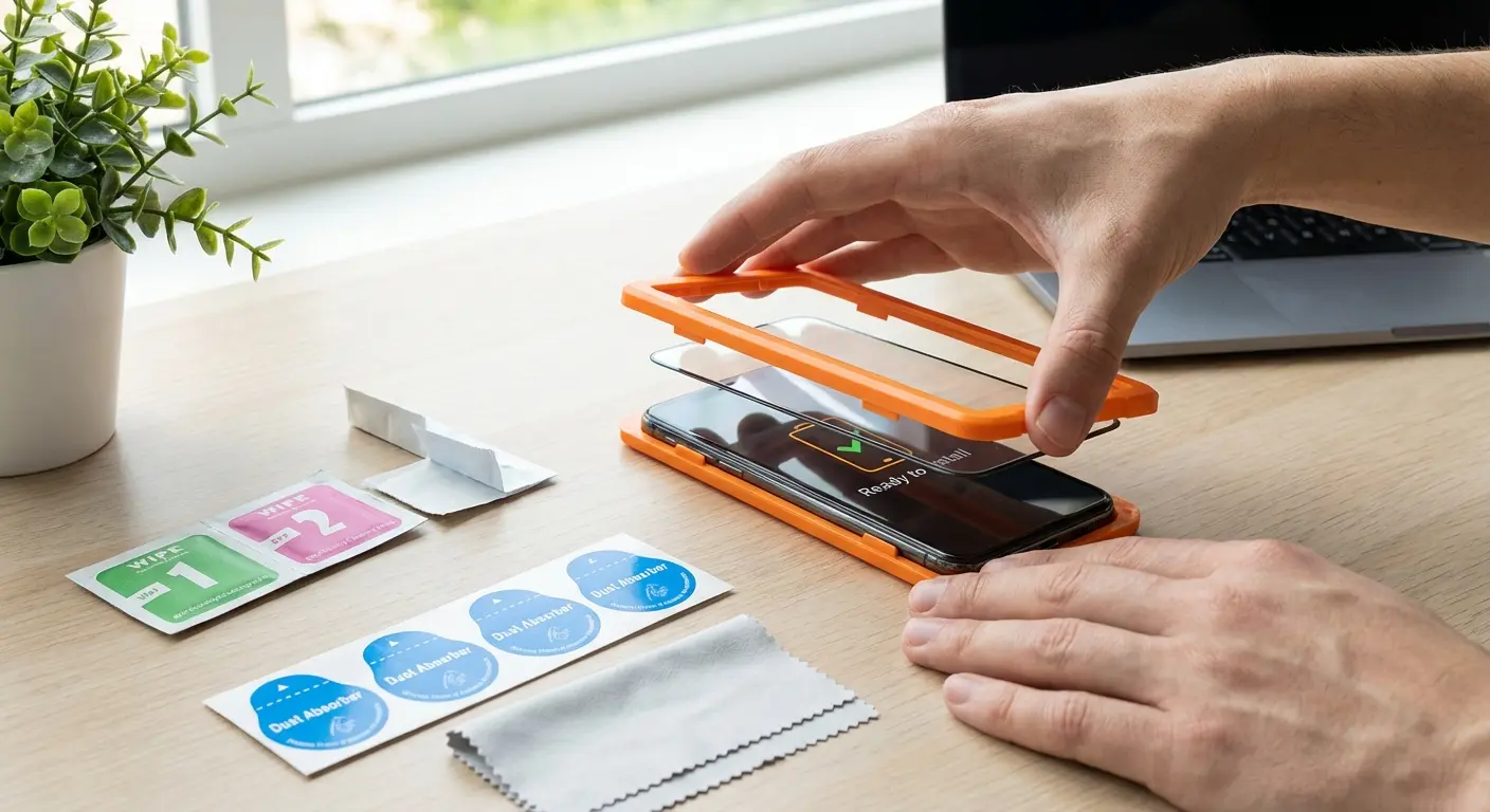 Screen protector installation process