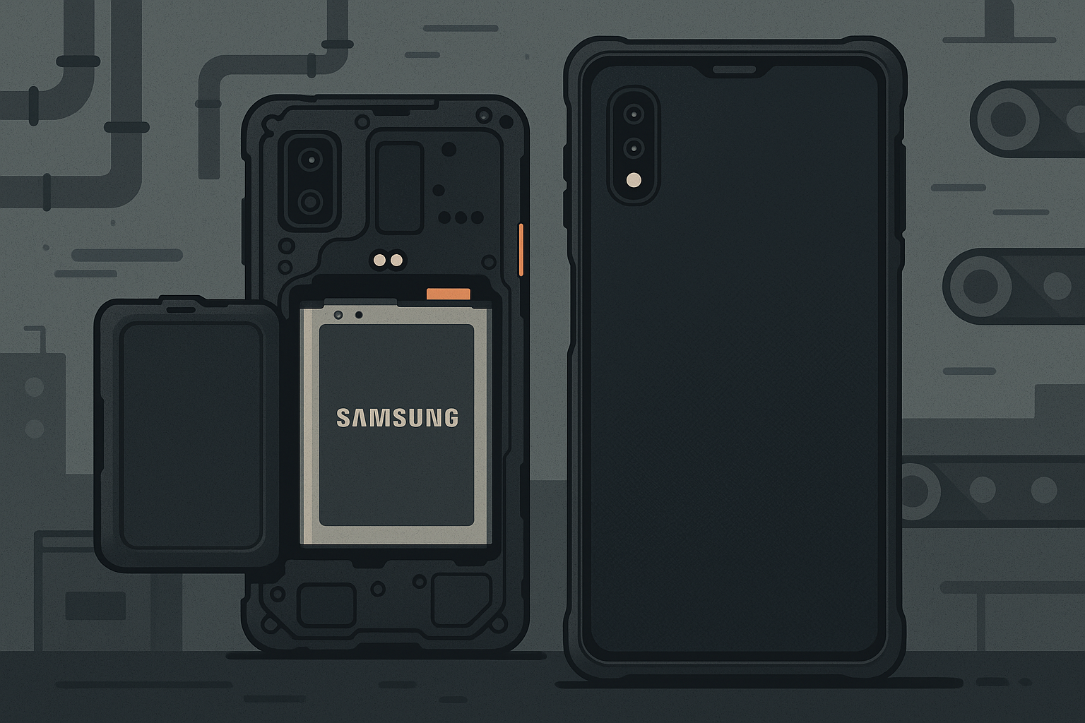 Samsung Galaxy XCover Pro rugged phone with removable battery