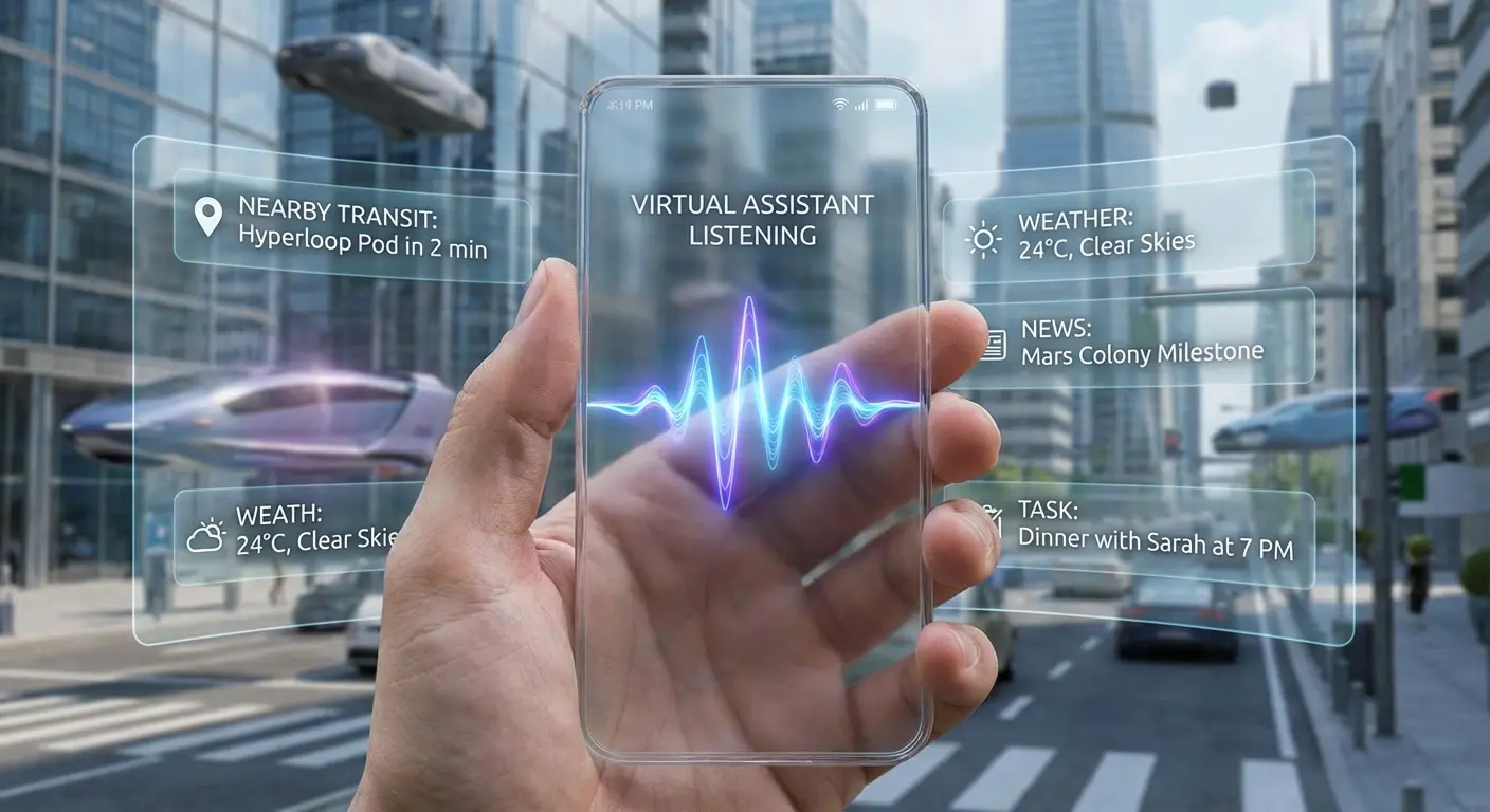 AI personal assistant interface on Android phone