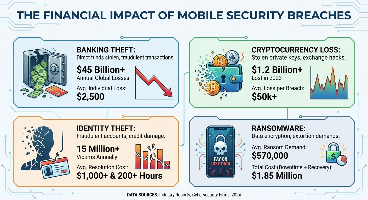 Mobile banking app interface on smartphone screen