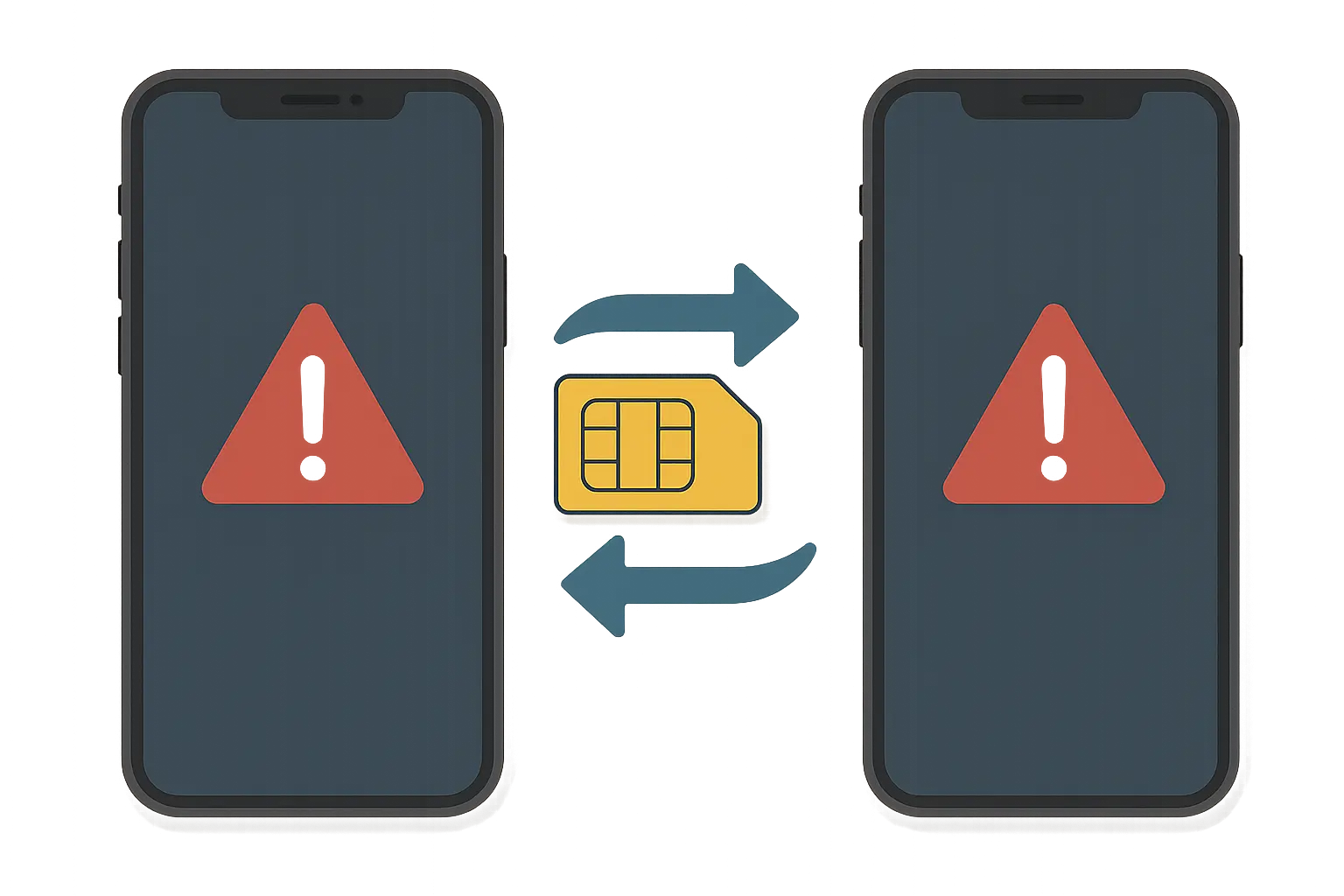 SIM swapping attack illustration