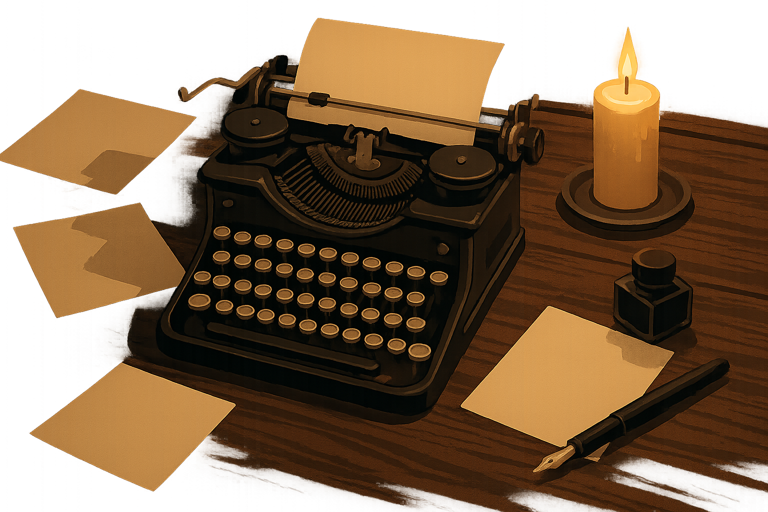 Literary dark academia phone wallpaper with vintage books