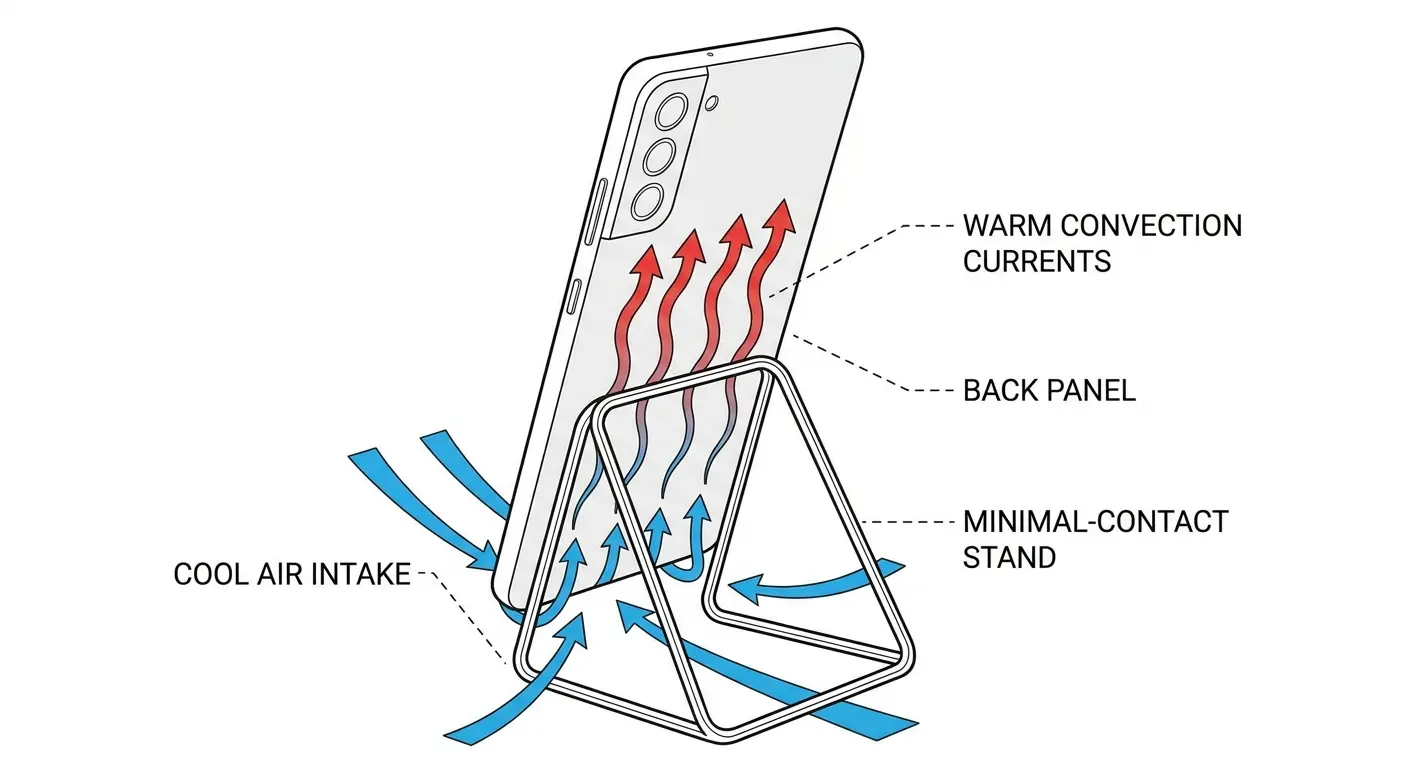 Phone airflow optimization diagram