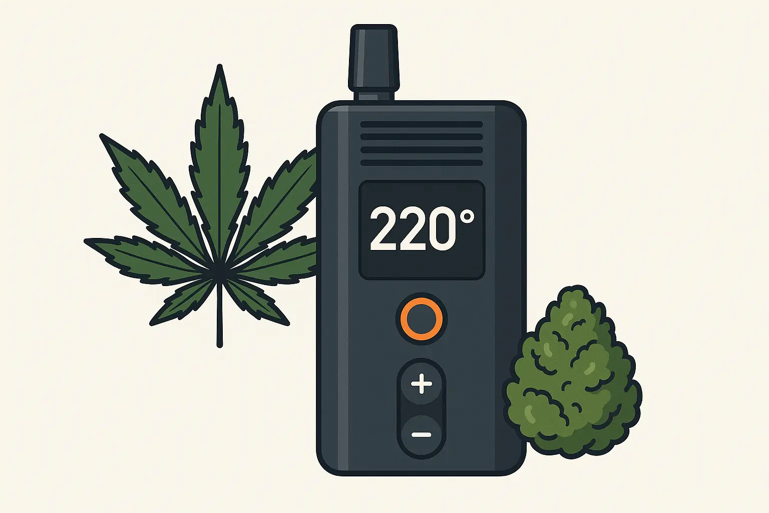 Cannabis vaping temperature control device