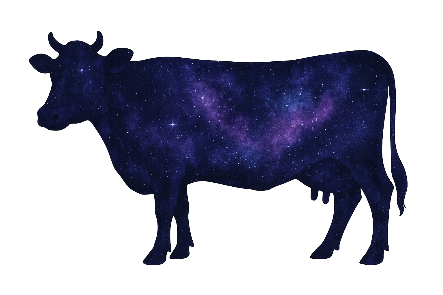 Galaxy cow composite wallpaper