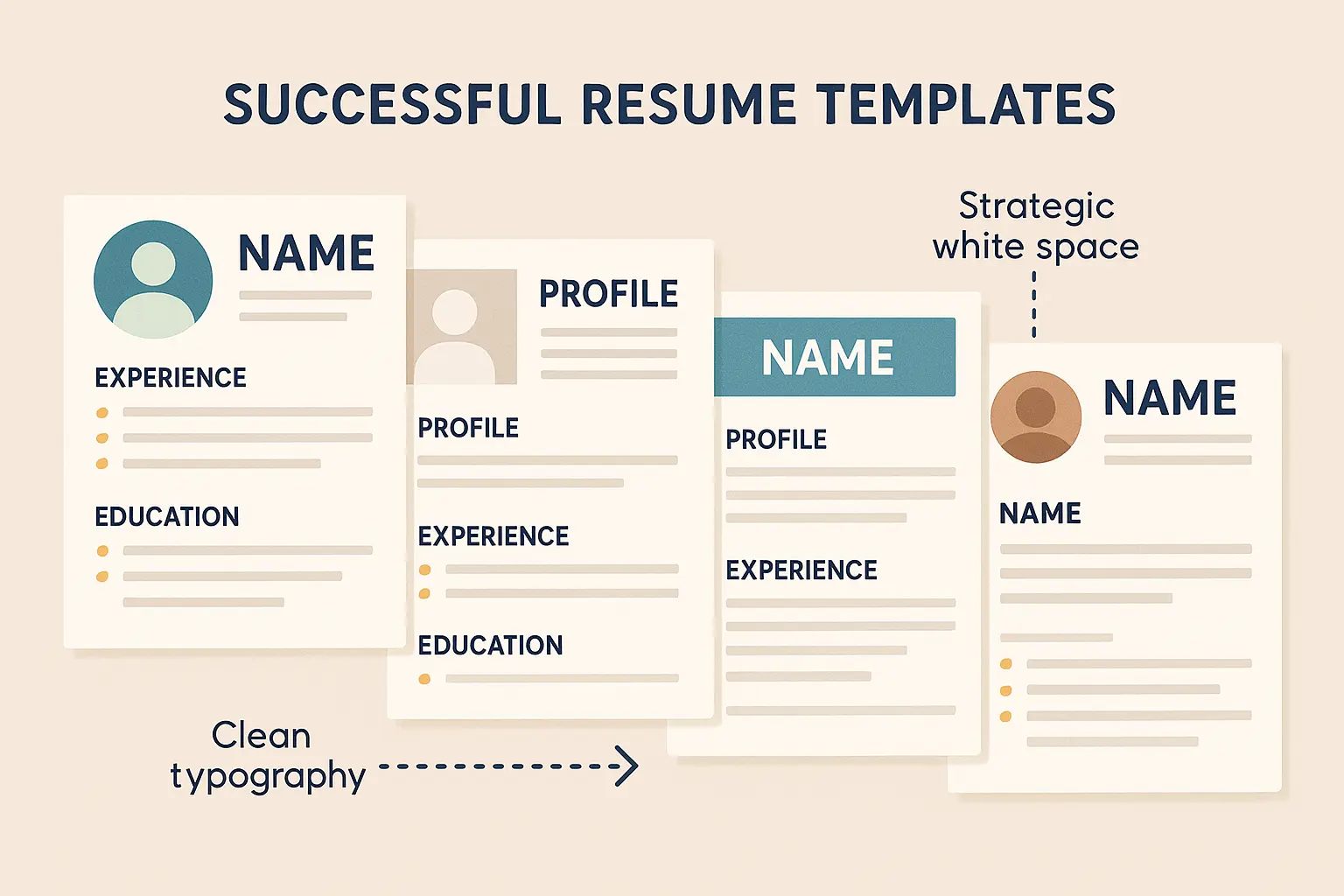 Successful modern resume template examples