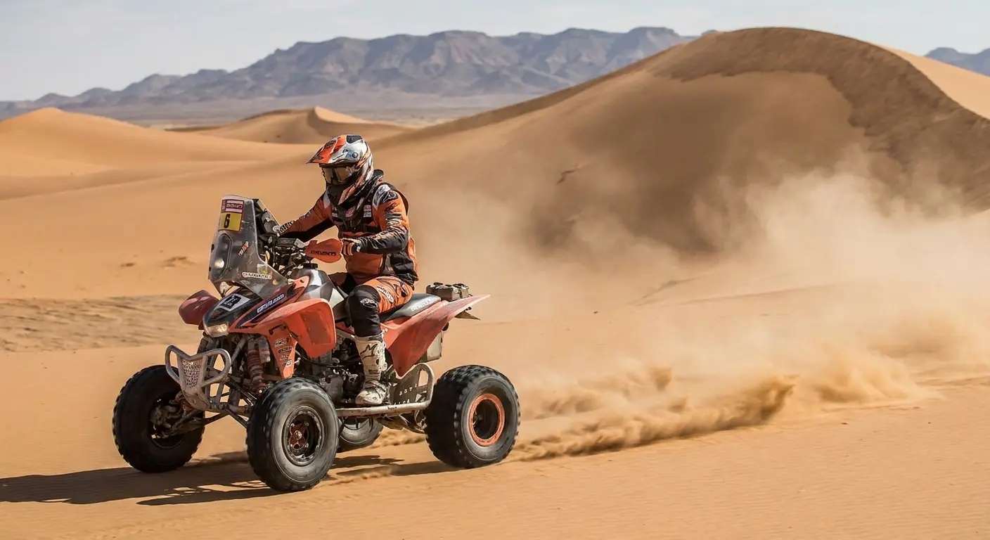 Desert endurance ATV in sandy terrain
