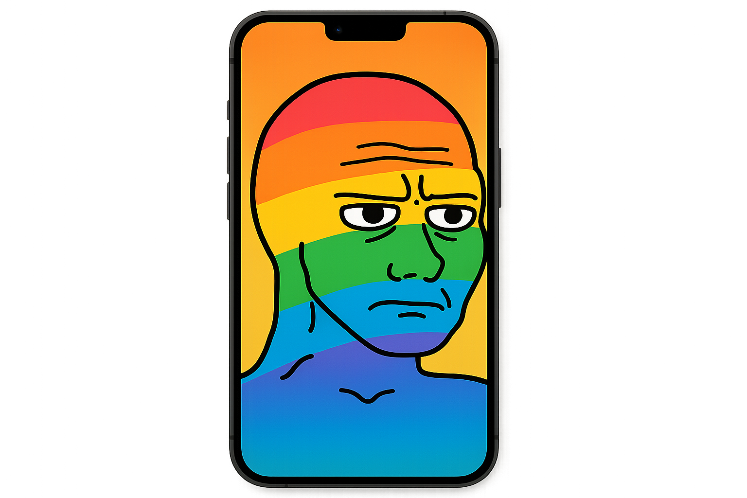 Collection of meme wallpapers displayed on various phone screens