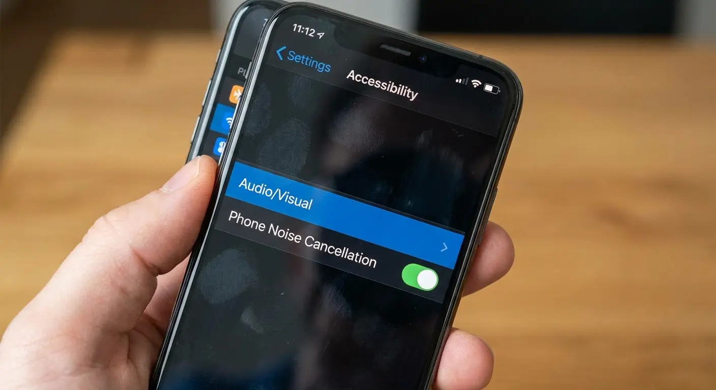 iPhone accessibility audio settings screen