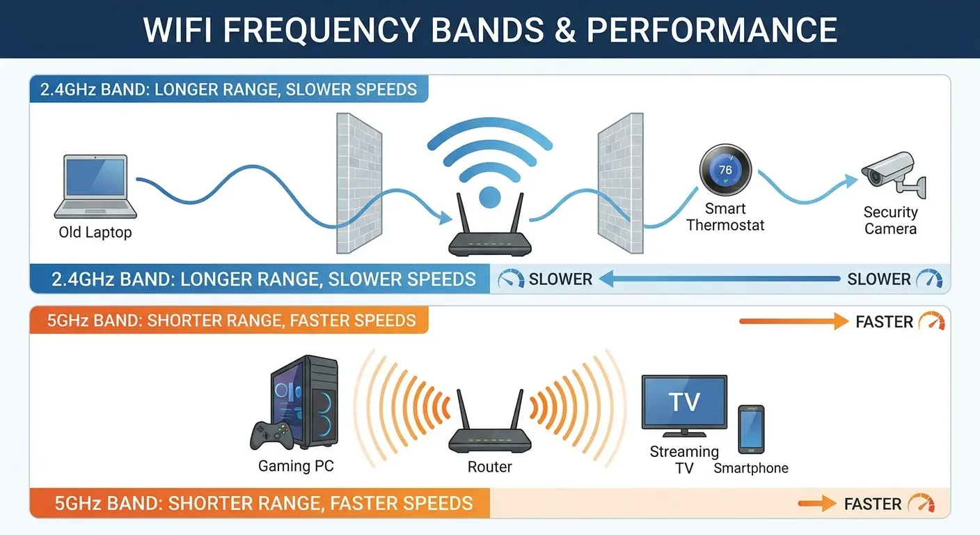 WiFi band compatibility between devices