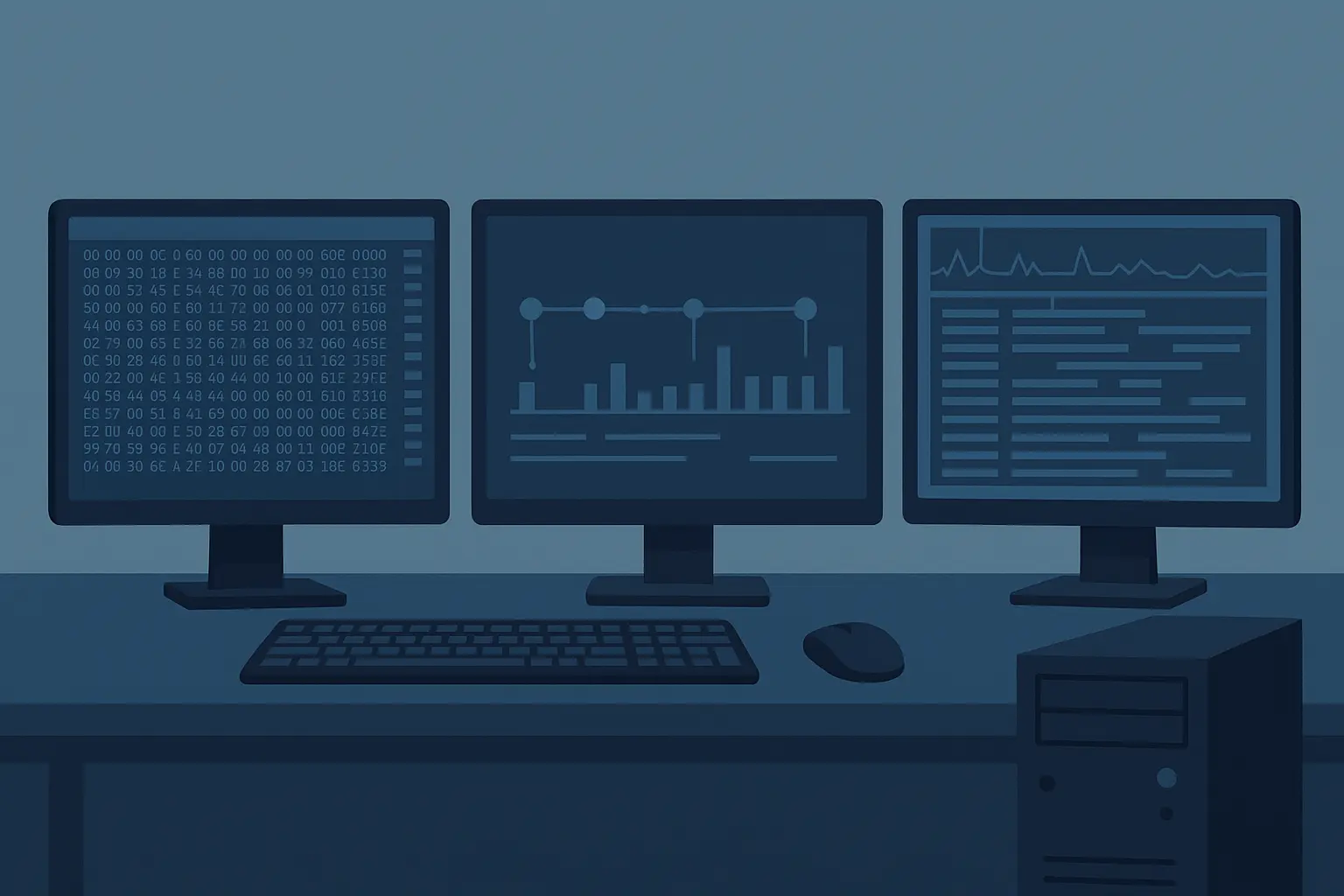 Incident response team analyzing security breach