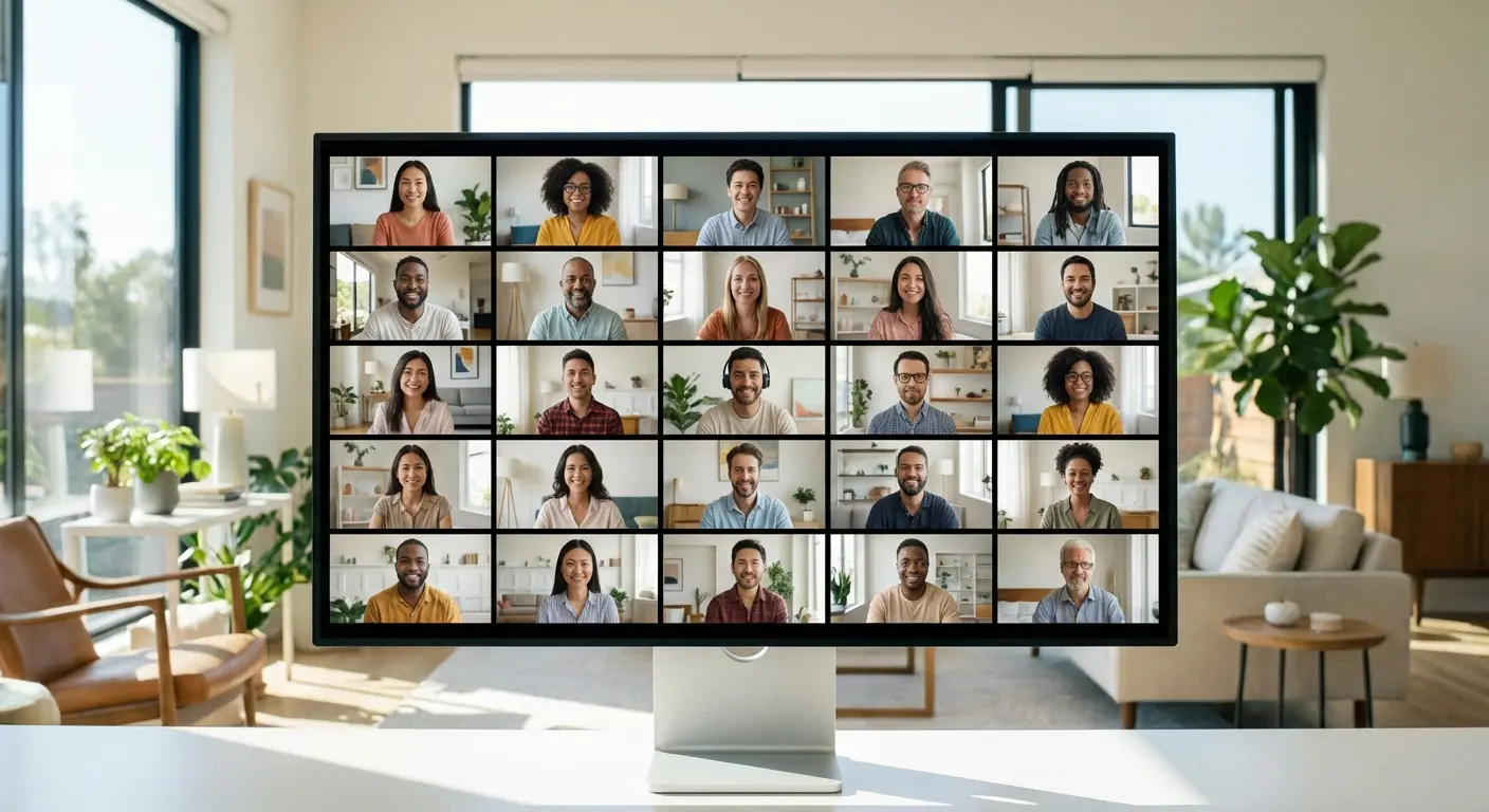 Zoom video conferencing meeting in progress