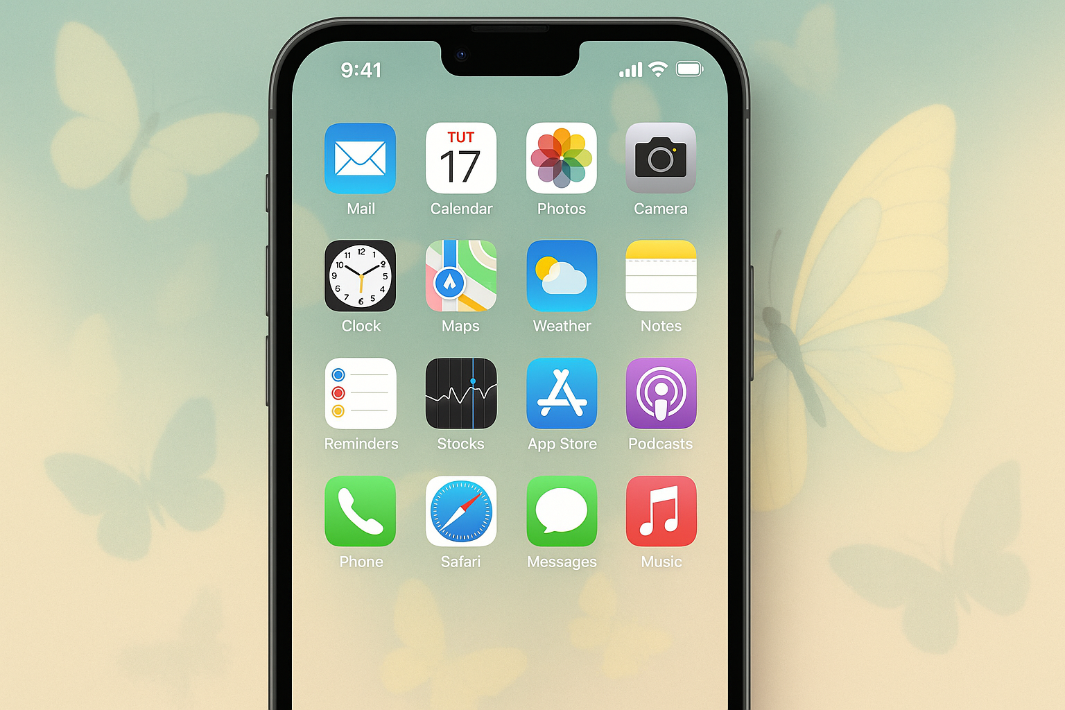 Icon visibility on butterfly wallpapers