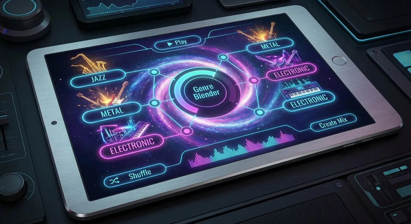 Udio AI music generator interface showing high fidelity audio