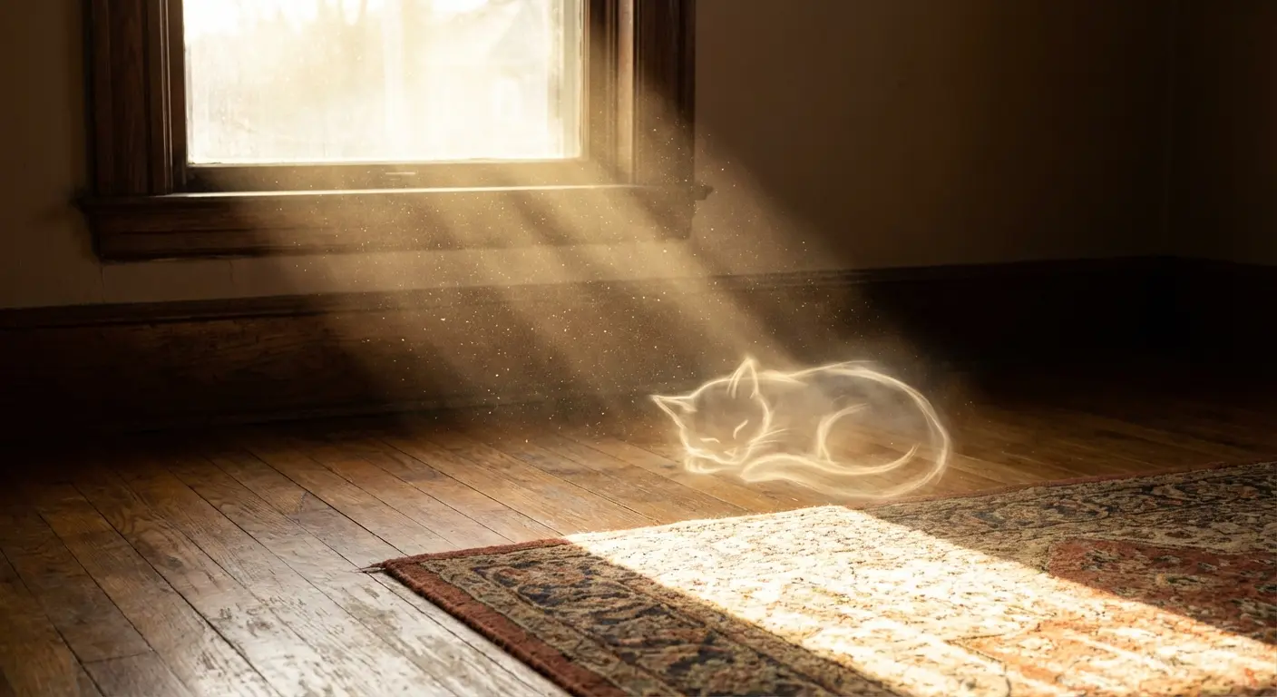 Cat chasing sunbeams