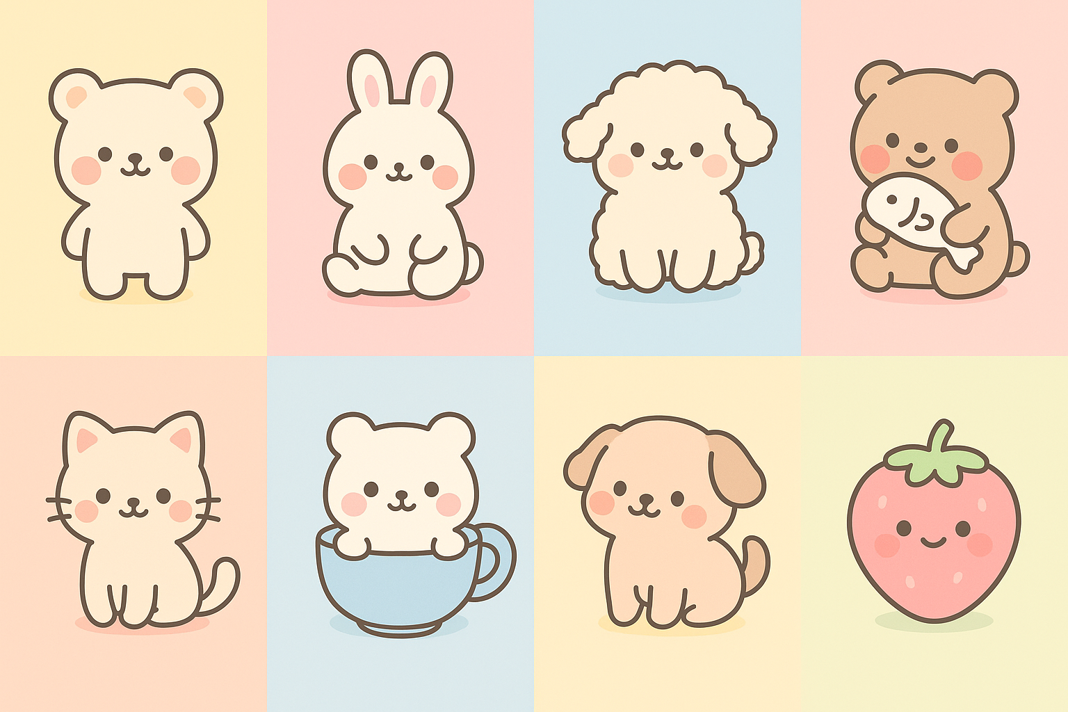 Kawaii phone wallpaper collection showcase