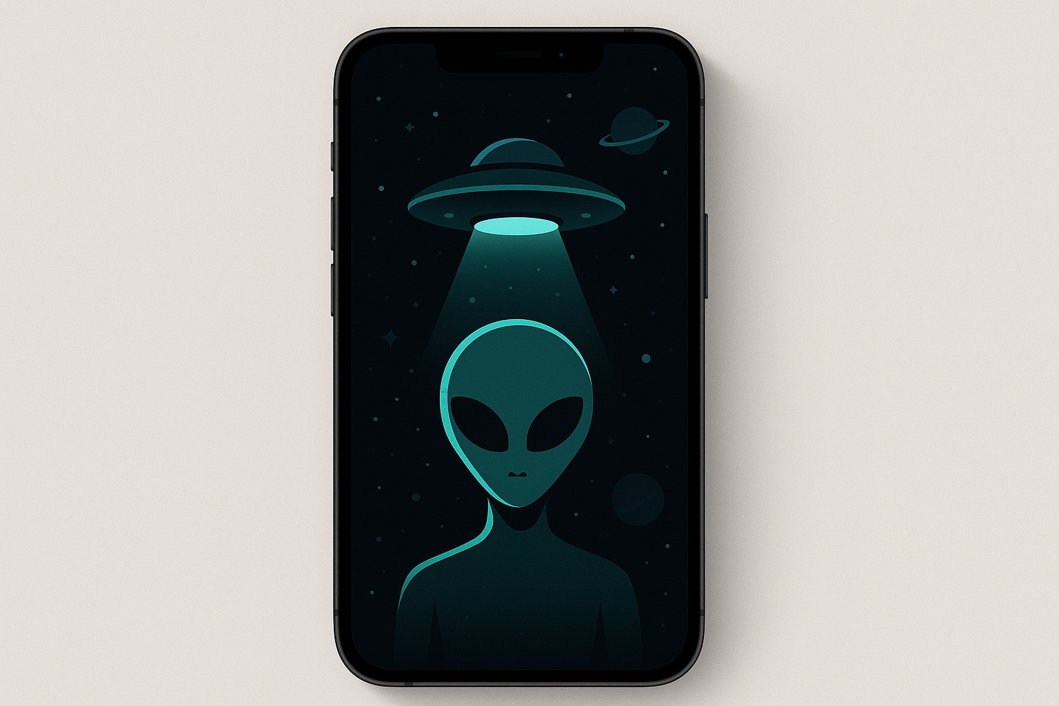 Alien wallpaper phone design showcase