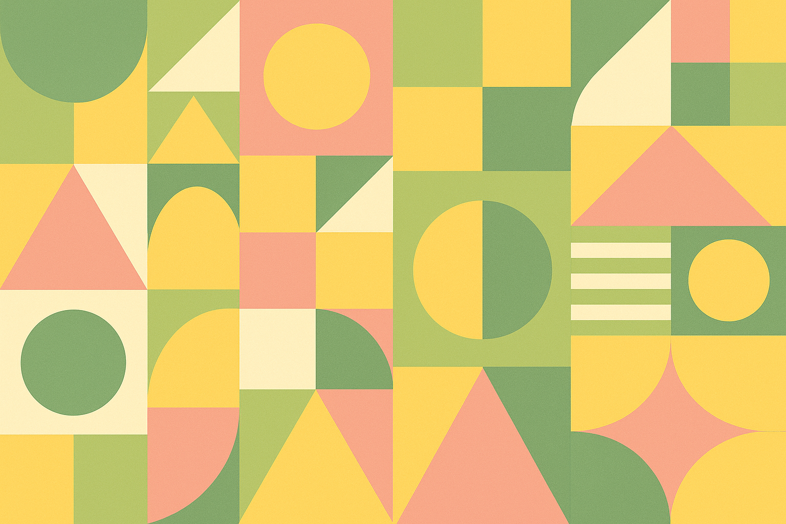 Geometric shapes in spring colors
