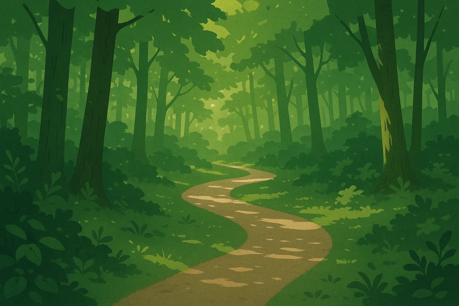 Forest path growth mindset wallpaper