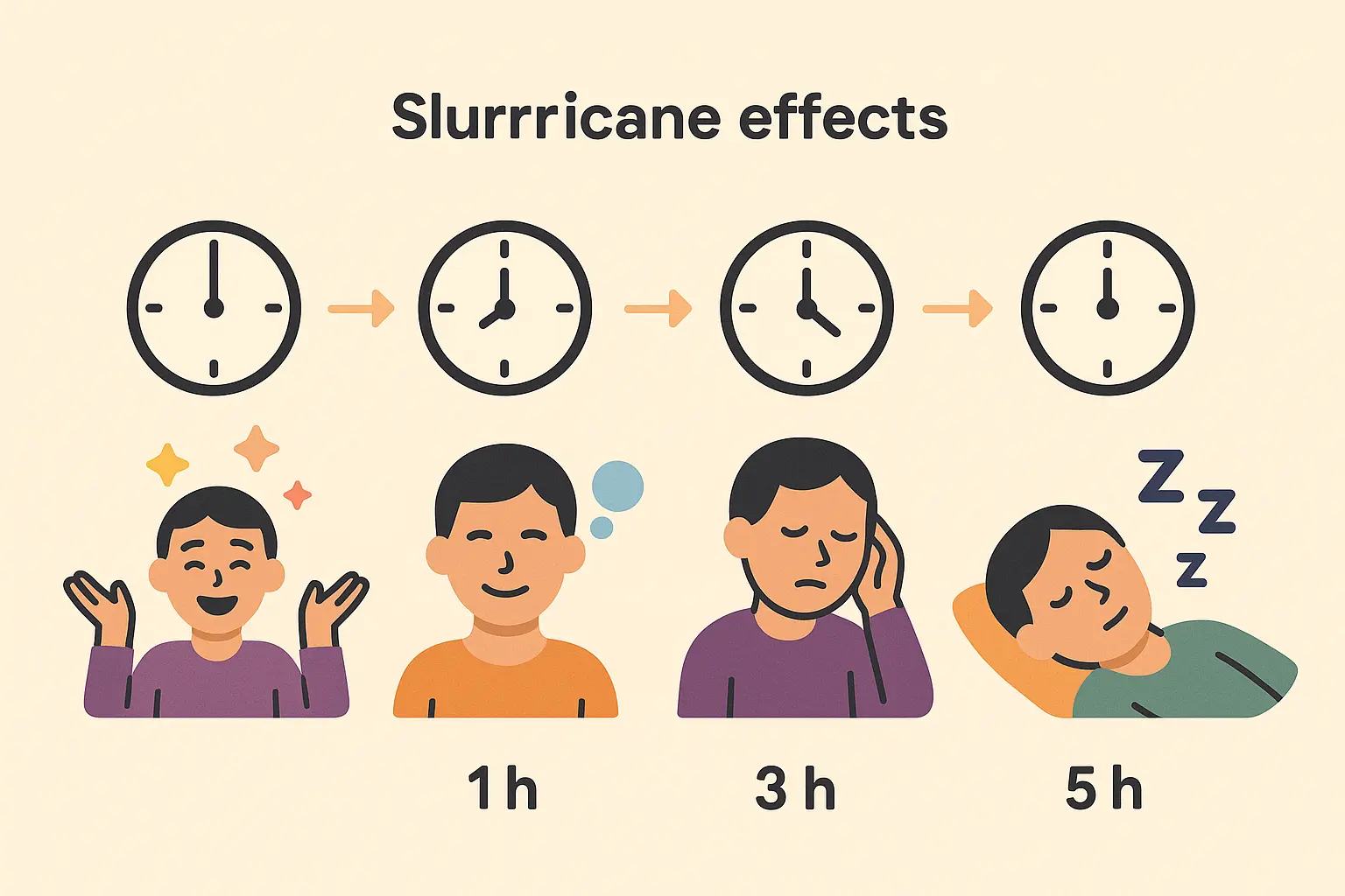 Cannabis user experiencing Slurricane strain effects