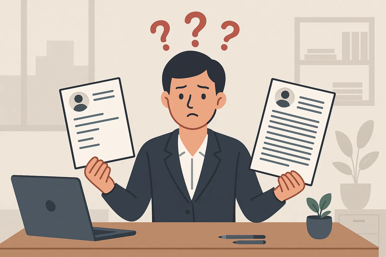 Resume length debate illustration