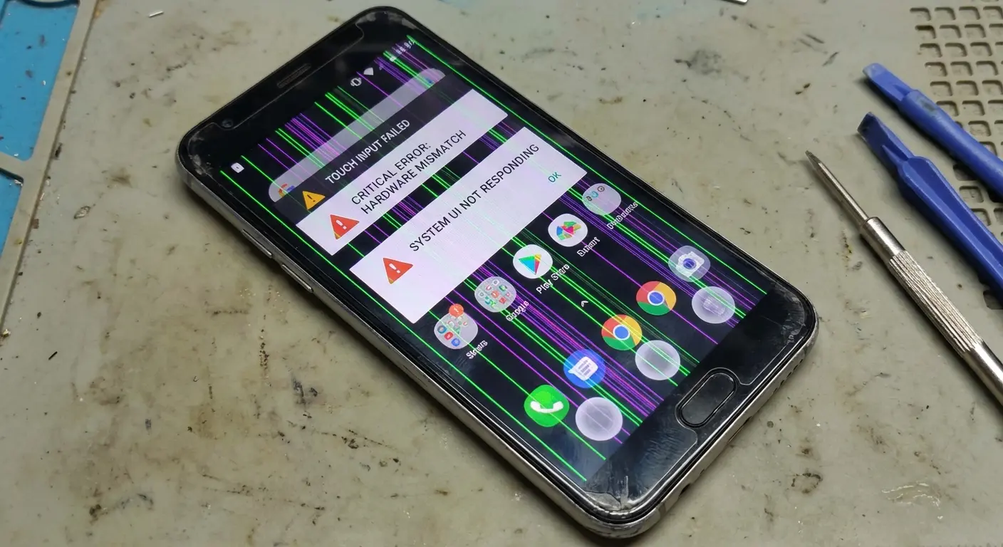 Phone sensor calibration screen display