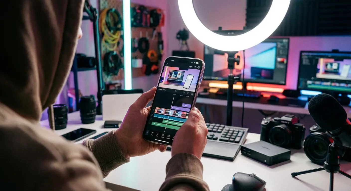 CapCut video editor interface for social media