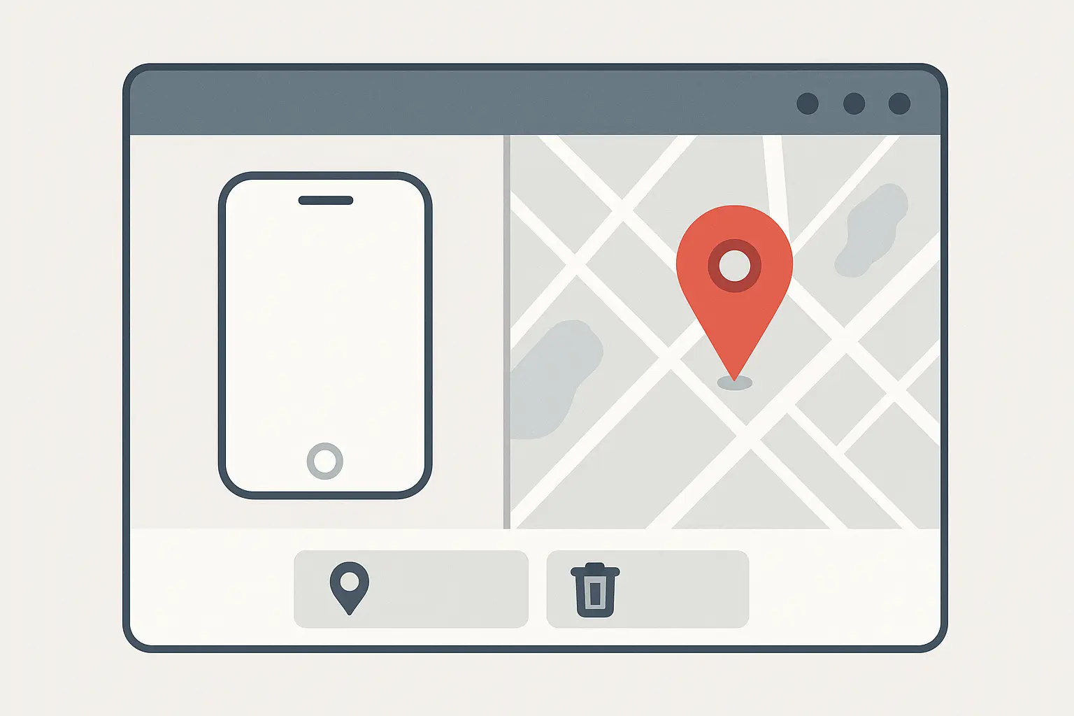Remote device management interface showing tracking options