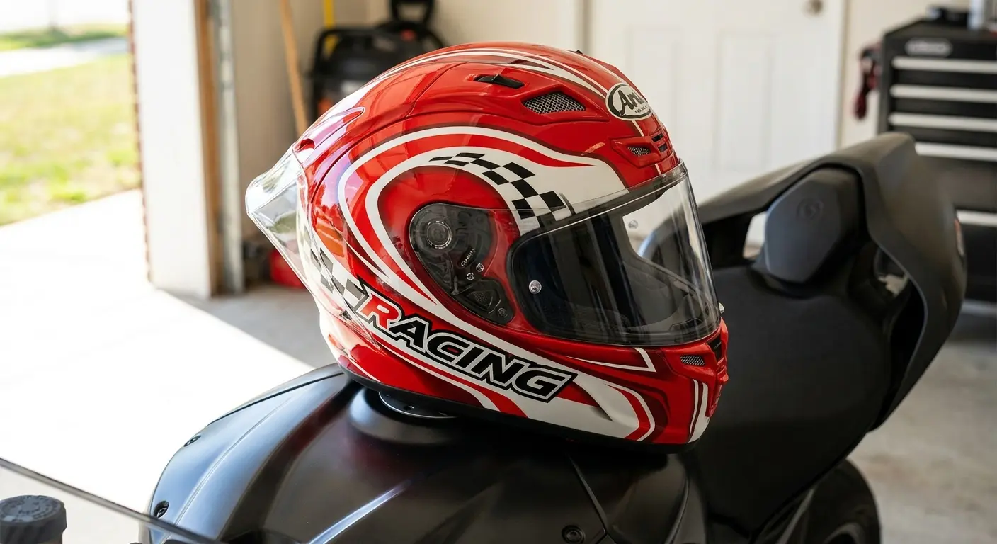 Aerodynamic sport motorcycle helmet