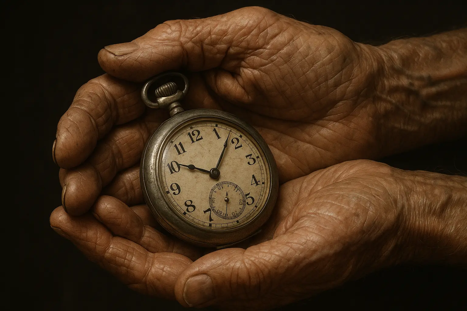 Grandfather and grandchild sharing memories