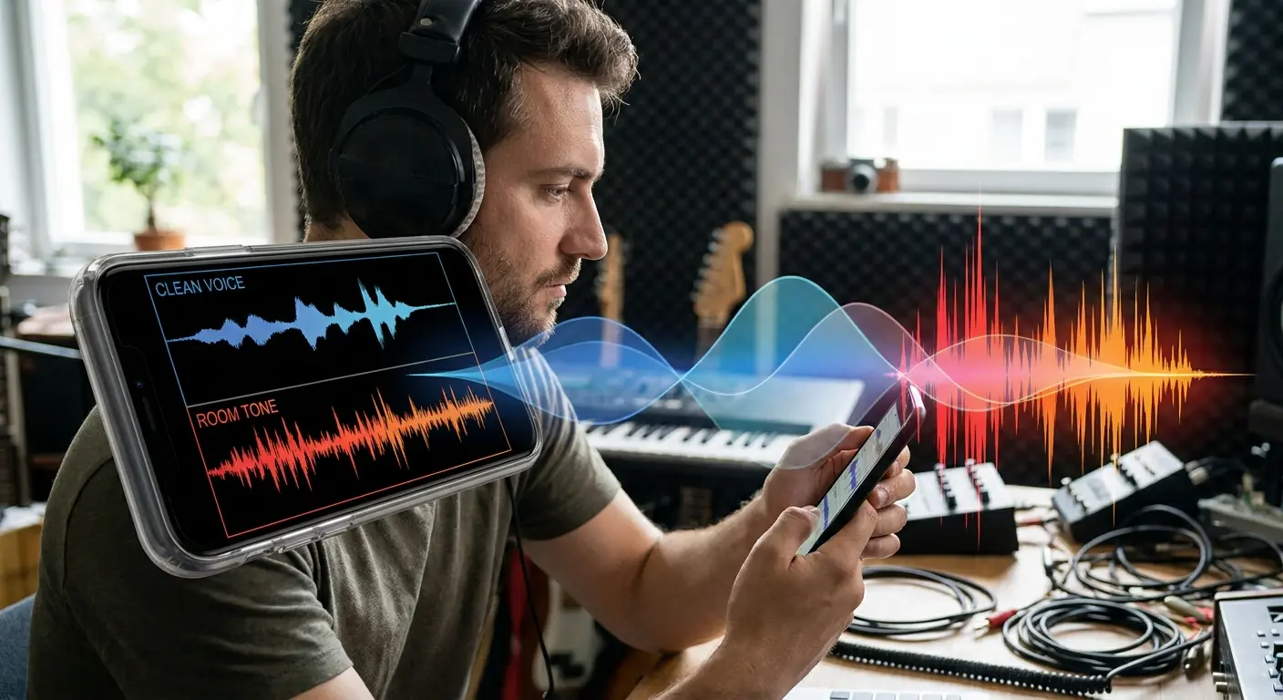 Audio recording distance comparison diagram