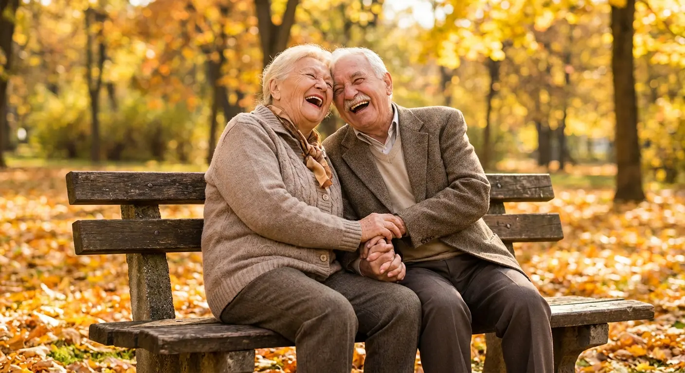 Couple laughing together on a road trip adventure
