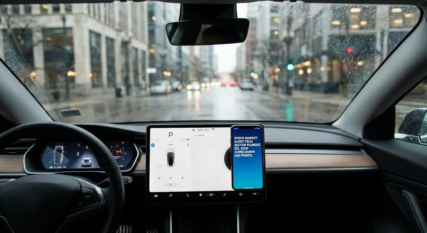Smartphone mounted on a car dashboard using a Rokform magnetic mount