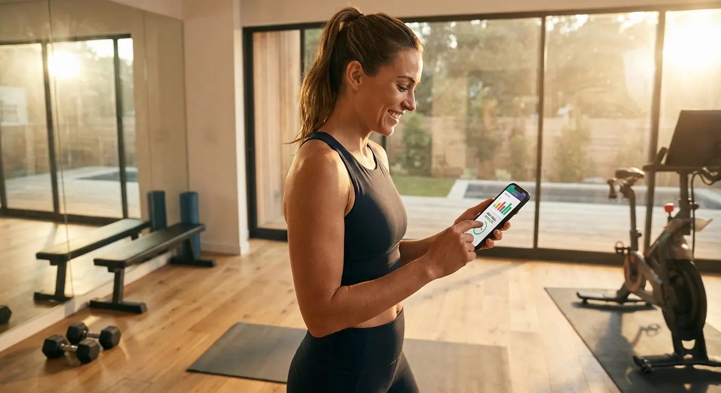 Woman tying shoelaces before a workout