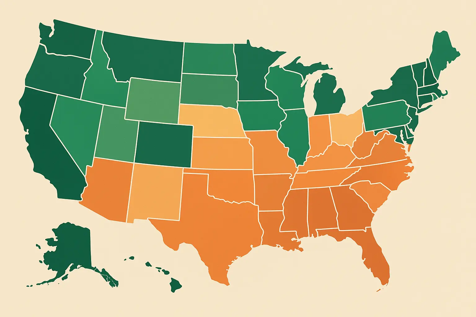 Map showing medical assistant salary by state