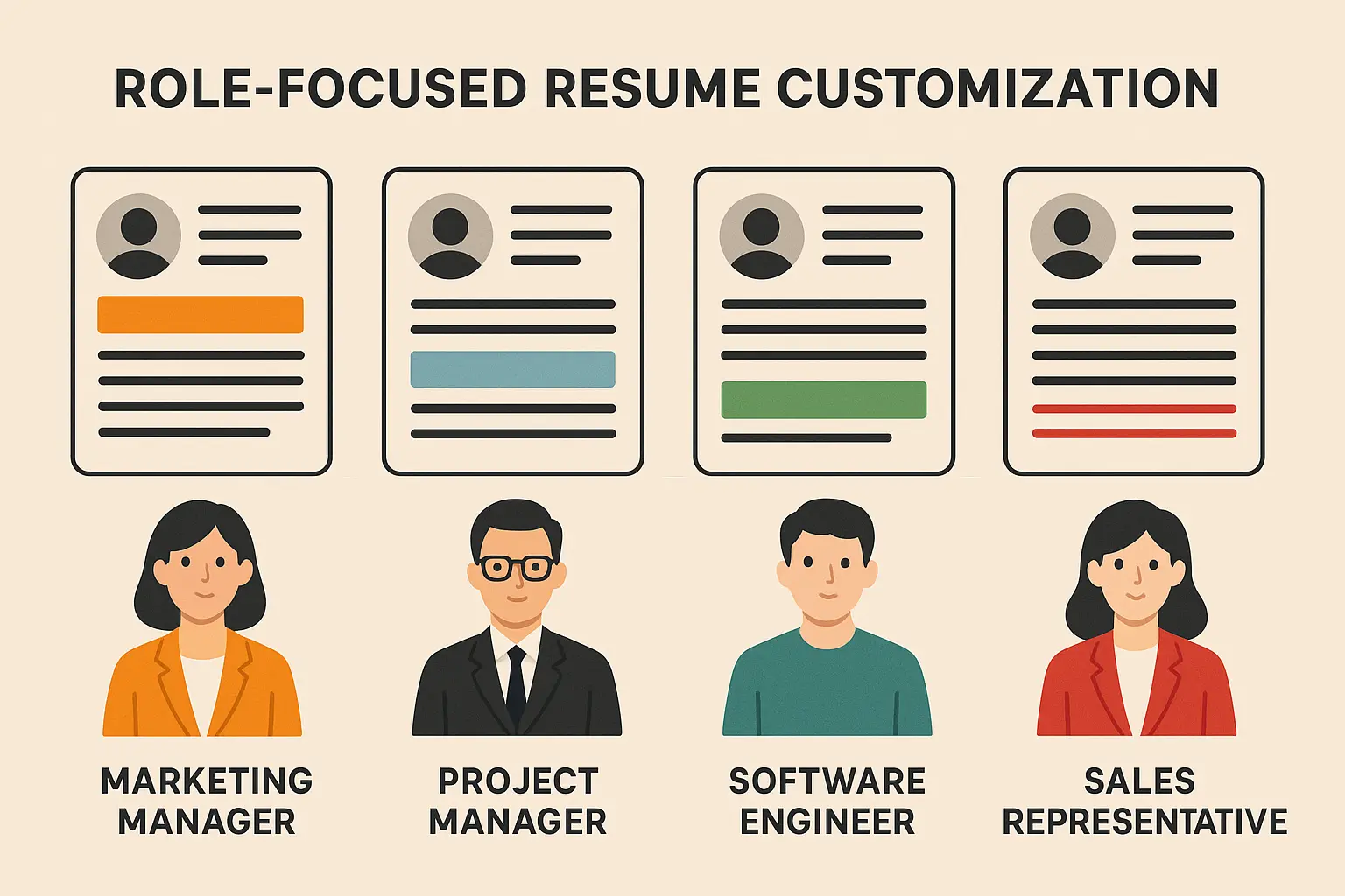 Role-specific resume customization