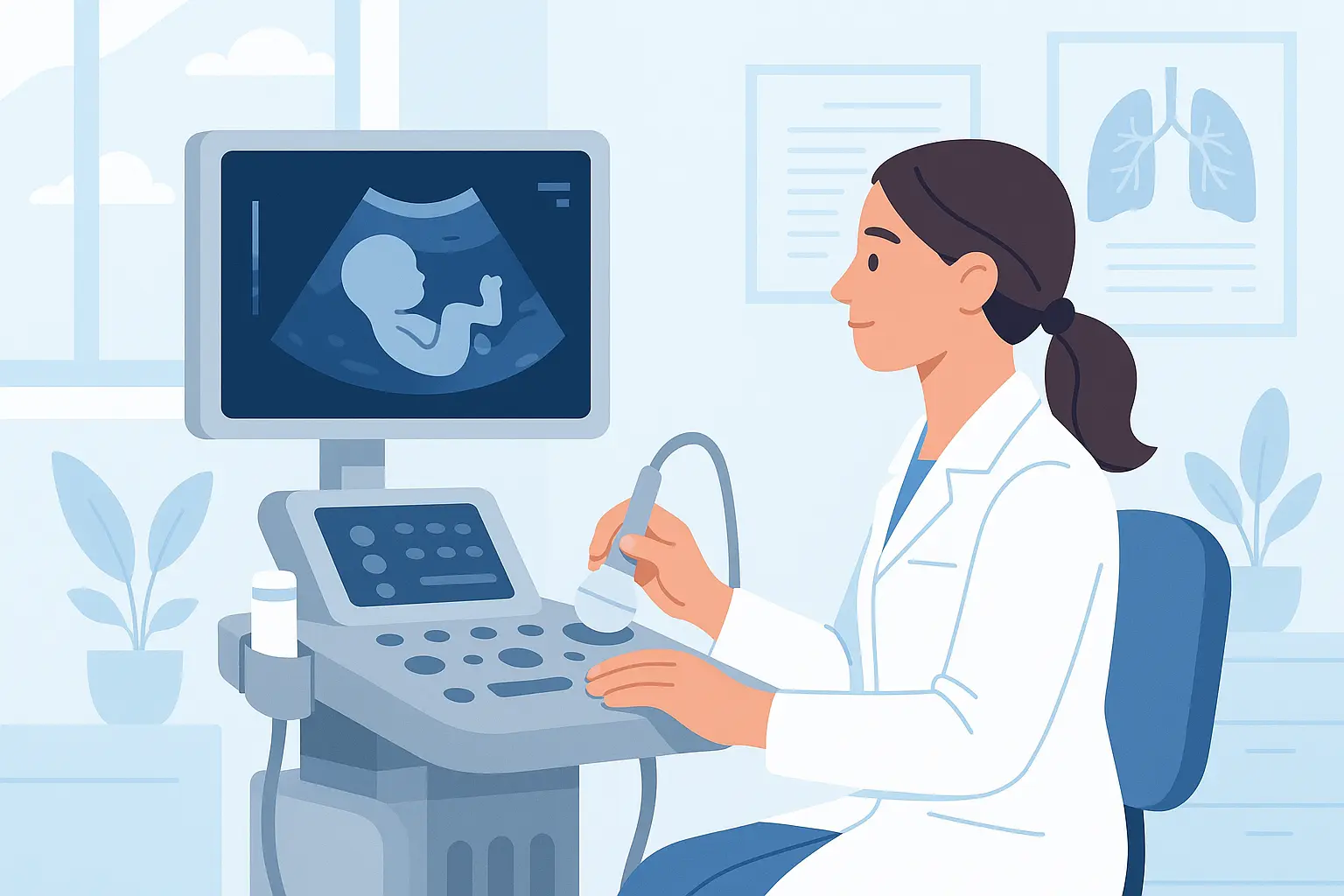 Ultrasound technician salary overview infographic
