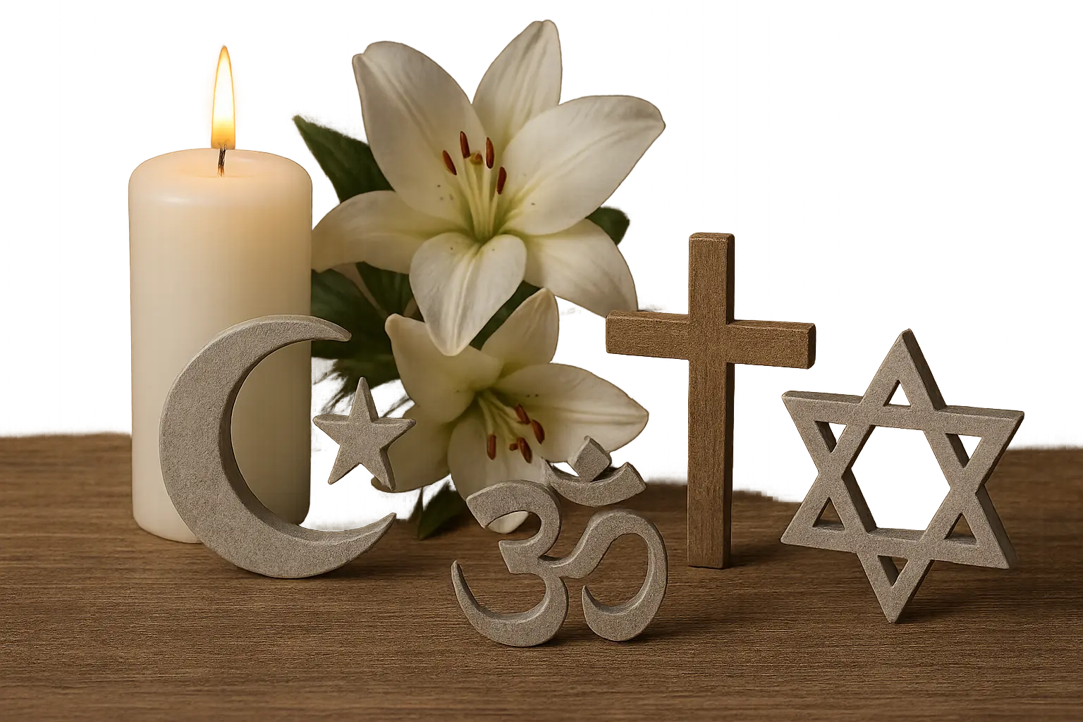 Diverse cultural memorial service gathering