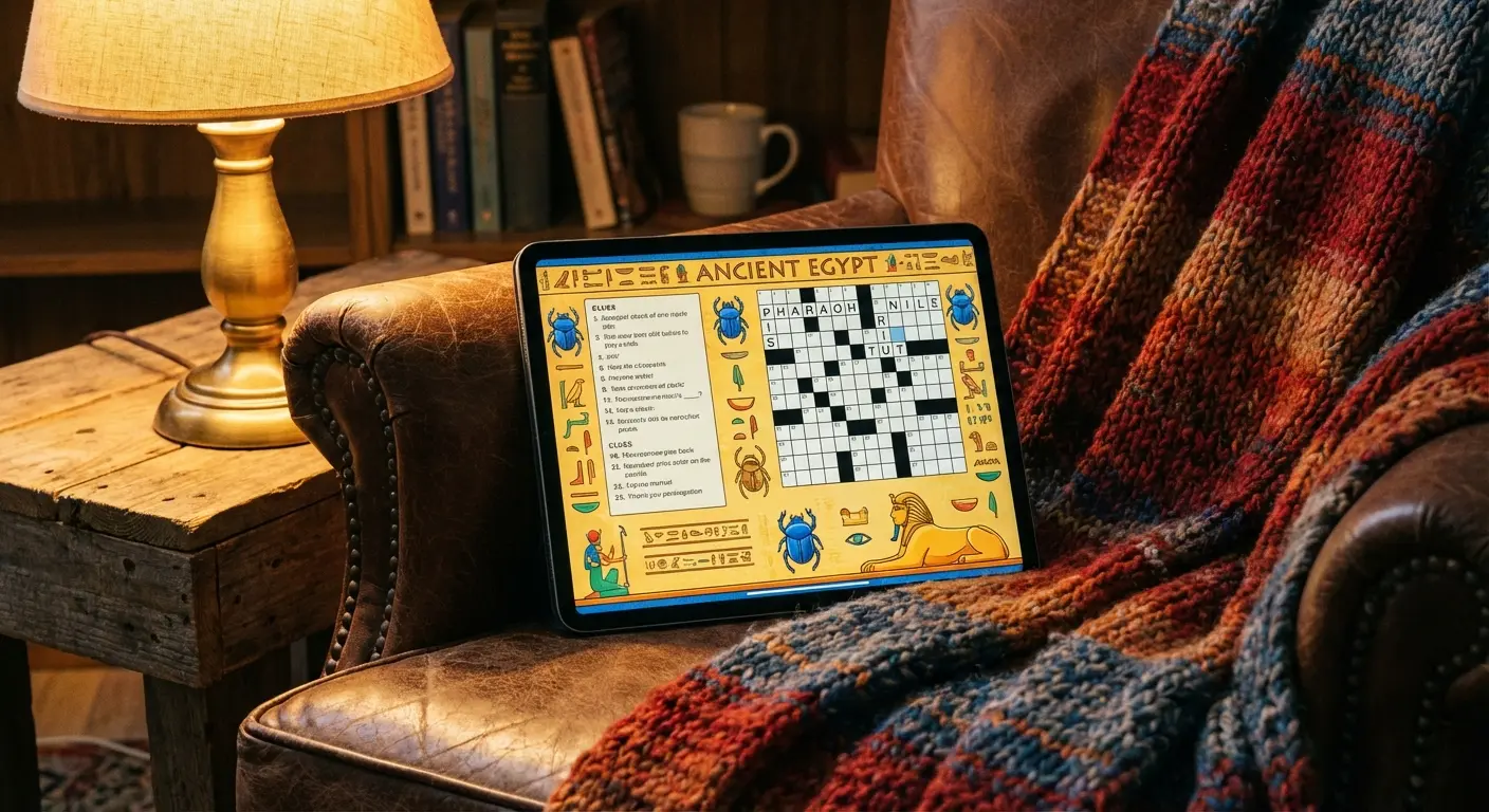Themed crossword puzzle game interface