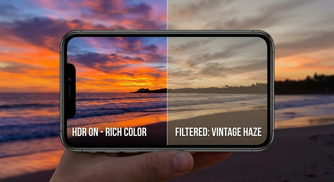 Comparison of screen clarity with and without privacy filter