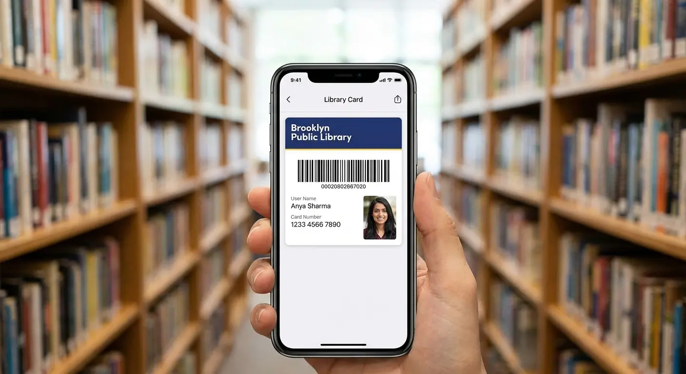 Digital library interface showing borrowed books on a tablet