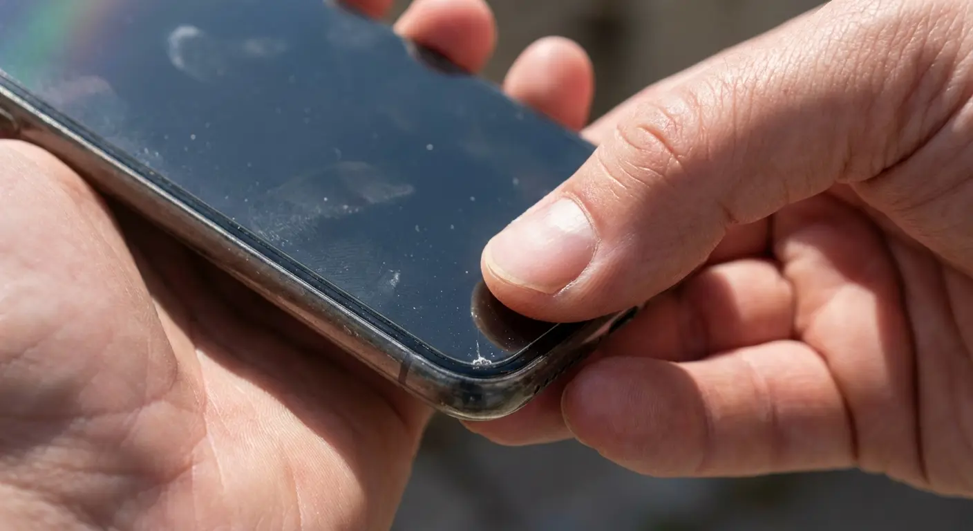 Visual inspection guide for screen protectors