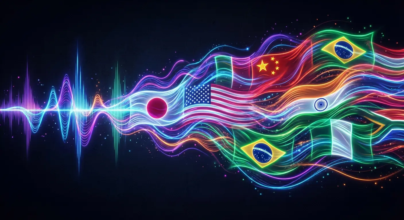 Multilingual AI transcription concept