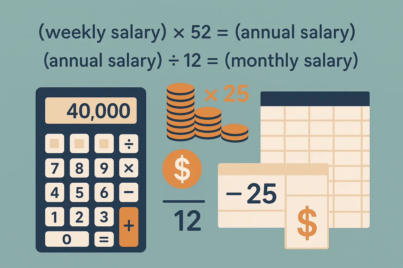 Salary conversion calculation methods