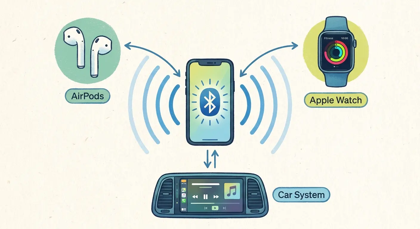 Bluetooth connection history on Apple devices